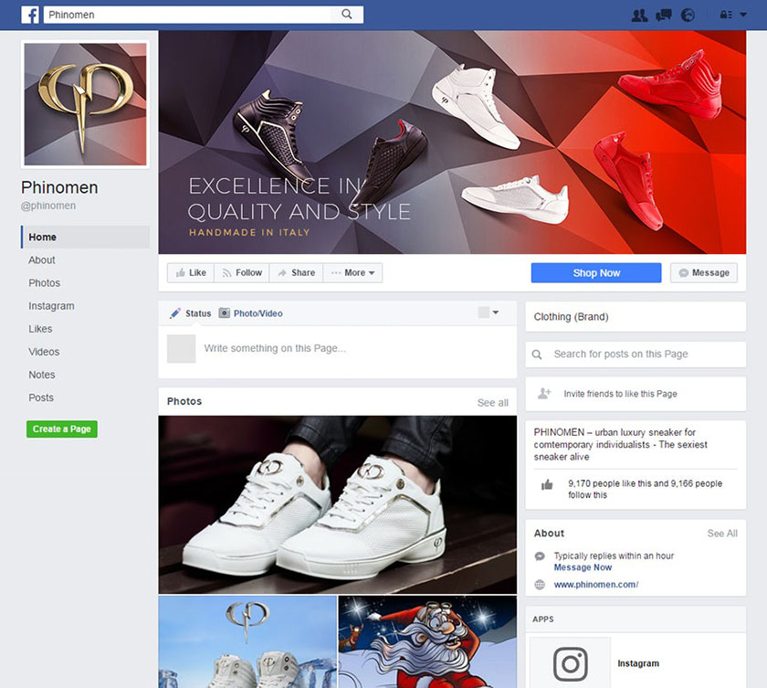 Facebook運動鞋公司的現(xiàn)代封面設計。
