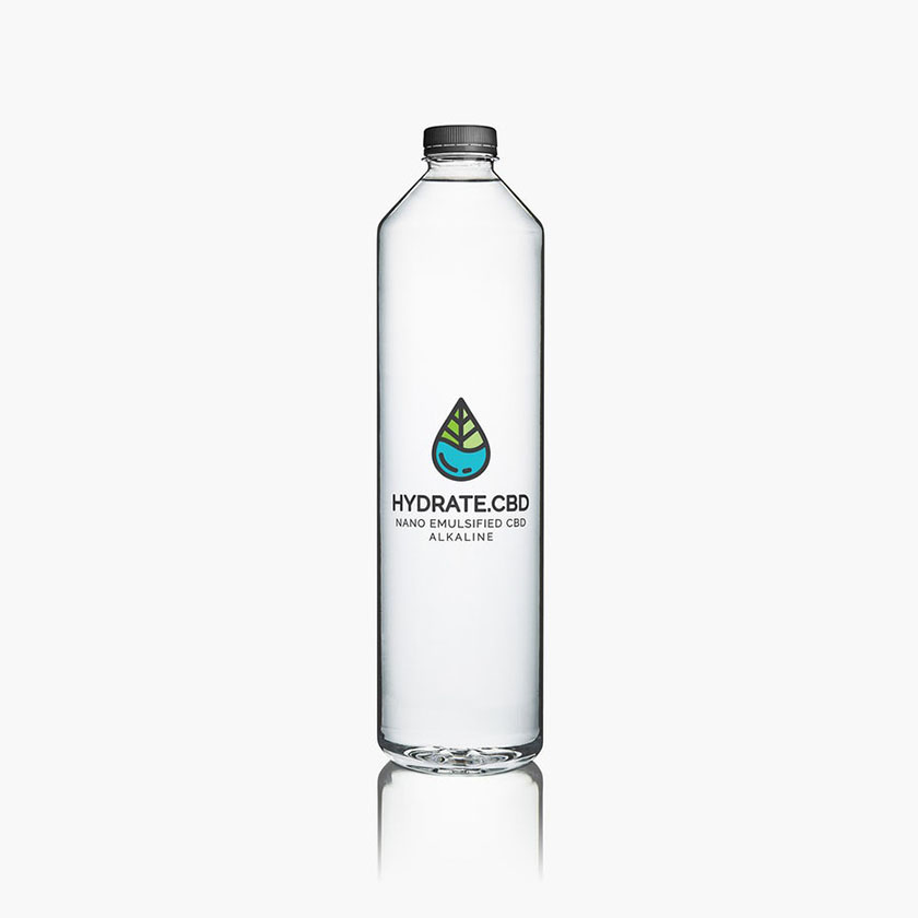 有機(jī)和天然飲料logo設(shè)計(jì)-藍(lán)綠色飲料標(biāo)志logo，傳達(dá)出潔凈和寧?kù)o感