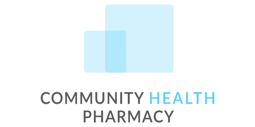 極簡主義藥房徽標logo設計-社區(qū)健康藥房標志