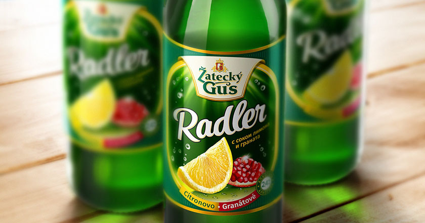 Radler啤酒檸檬水混合飲料包裝設計，富有設計美感和品牌識別力