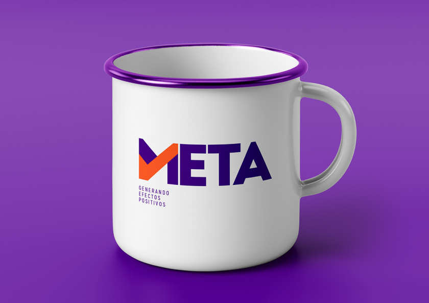 Meta品牌vi設(shè)計(jì)，充滿激情的橙色與紫色配色