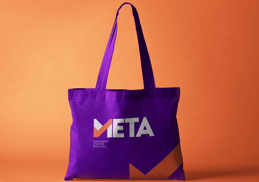 Meta品牌vi設(shè)計(jì)，充滿激情的橙色與紫色配色