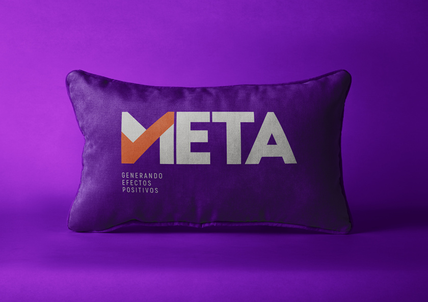 Meta品牌vi設(shè)計(jì)，充滿激情的橙色與紫色配色