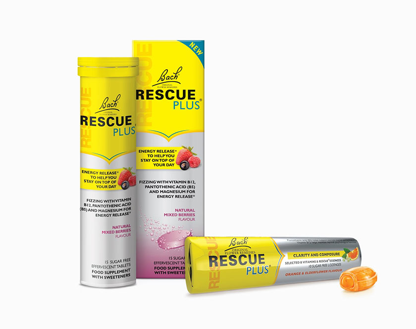 RESCUEPLUS維生素片包裝設(shè)計，色彩層次鮮明