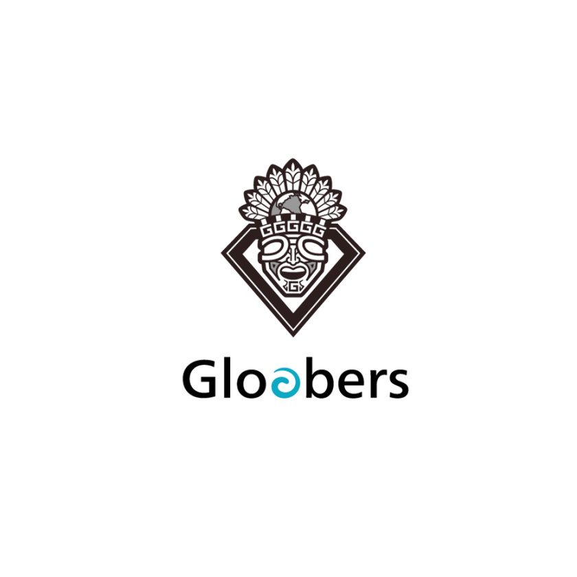 部落面具突破鉆石形屏障旅游logo設計