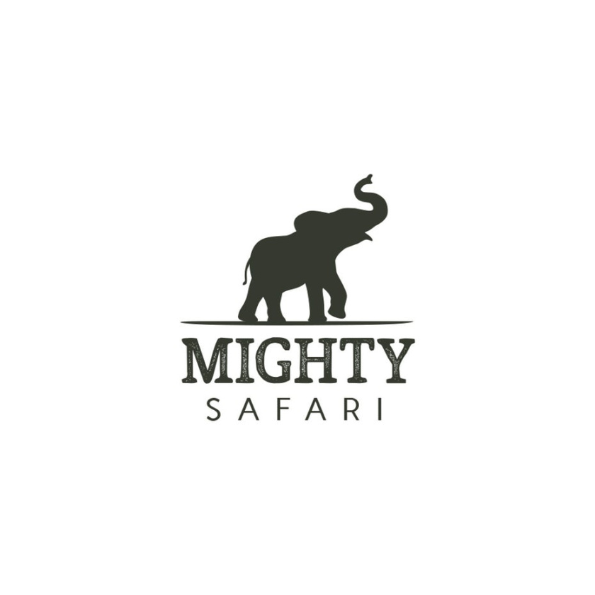 大象的剪影的旅游logo設計
