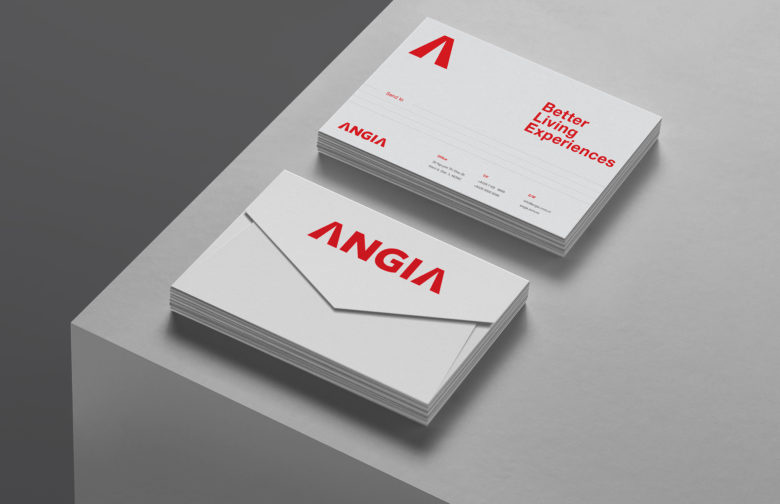 ANGIA房地產(chǎn)投資公司logo/VI設(shè)計，源自建筑的向上運動風(fēng)格