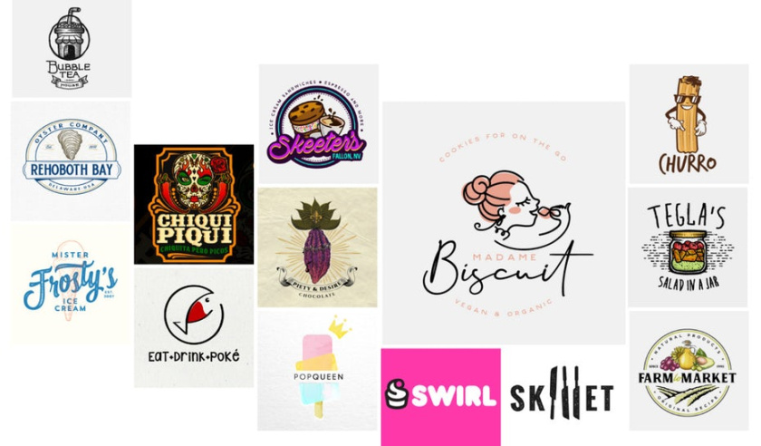 不同食品logo設(shè)計的集合