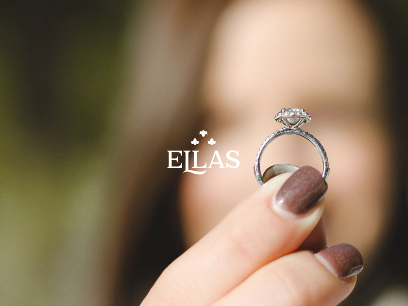 ELLAS珠寶品牌logo設(shè)計(jì)與品牌vi形象設(shè)計(jì),三個(gè)花朵徽章 ELLAS珠寶品牌logo設(shè)計(jì)與品牌vi形象設(shè)計(jì),三個(gè)花朵徽章