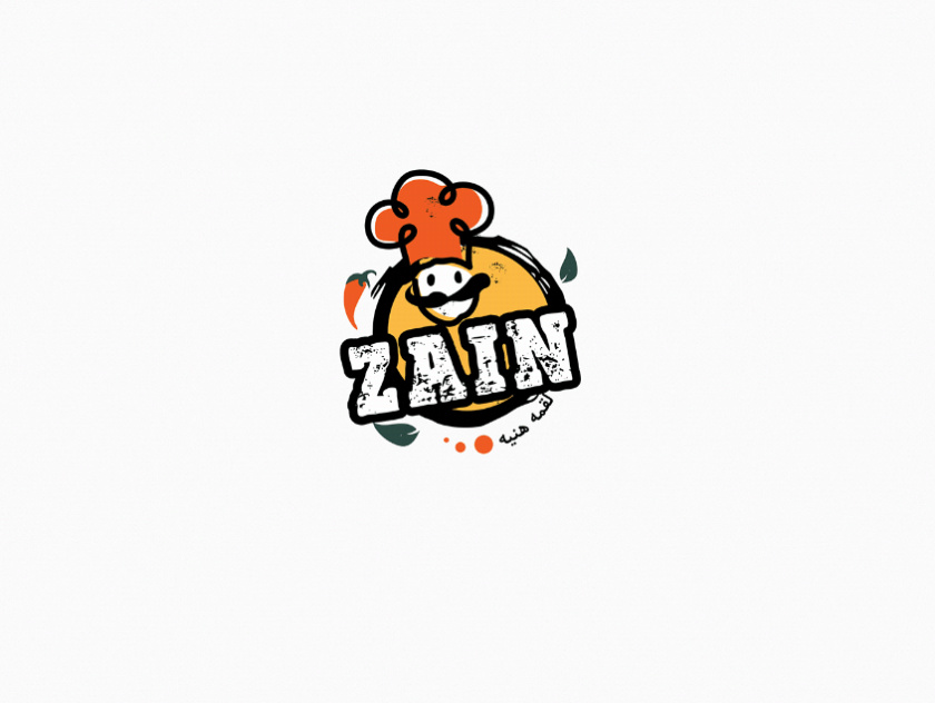 Zain restaurant 三明治西式快餐餐廳餐飲logo設(shè)計(jì)vi設(shè)計(jì)，疏漏的手繪風(fēng)格