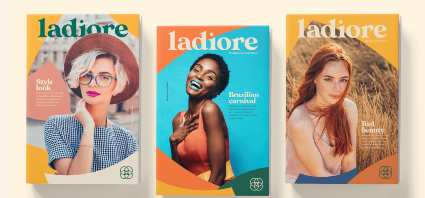 ladiore 女性時(shí)尚品牌logo設(shè)計(jì)與視覺識別vi設(shè)計(jì)，源自四個(gè)象征
