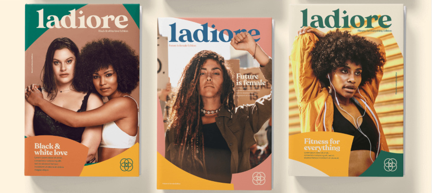 ladiore 女性時(shí)尚品牌logo設(shè)計(jì)與視覺識別vi設(shè)計(jì)，源自四個(gè)象征