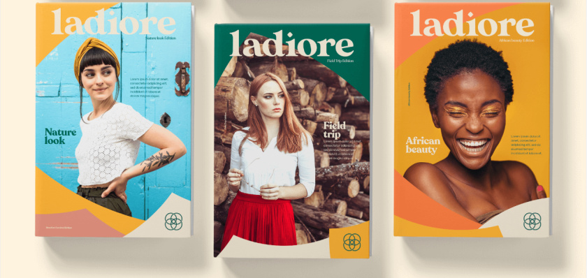 ladiore 女性時(shí)尚品牌logo設(shè)計(jì)與視覺識別vi設(shè)計(jì)，源自四個(gè)象征