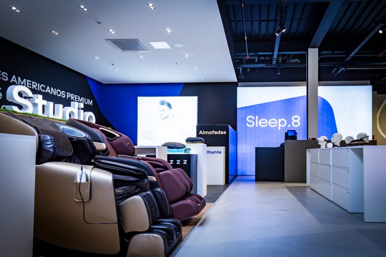 Sleep 8 床墊睡眠店鋪”藍(lán)色科技風(fēng)格“室內(nèi)零售空間創(chuàng)新設(shè)計(jì)