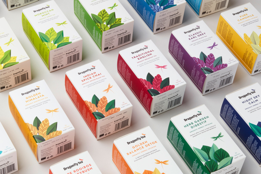 蜻蜓茶品牌茶葉包裝設(shè)計“植物插畫篇”-上海包裝設(shè)計公司