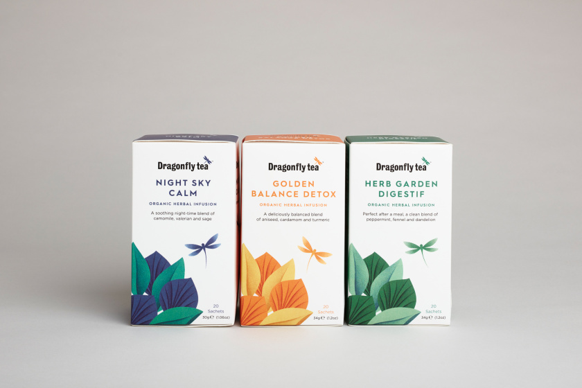 蜻蜓茶品牌茶葉包裝設(shè)計“植物插畫篇”-上海包裝設(shè)計公司