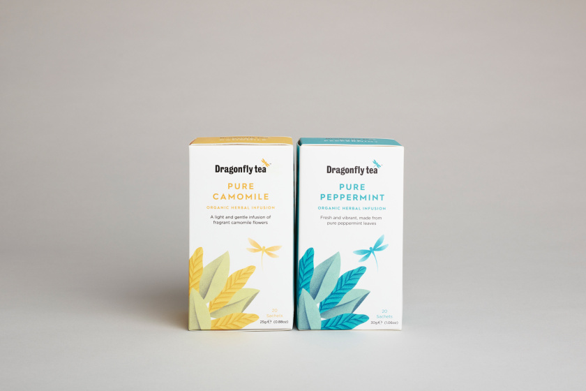 蜻蜓茶品牌茶葉包裝設(shè)計“植物插畫篇”-上海包裝設(shè)計公司