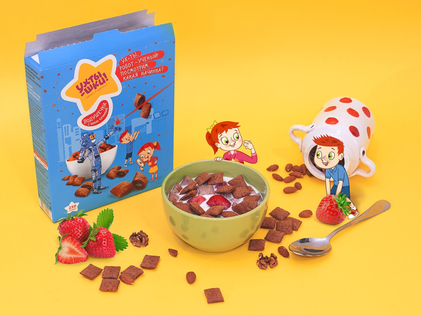 Ukhtyshek兒童休閑食品包裝設(shè)計(jì)，一起探索世界的男孩女孩插畫(huà)設(shè)計(jì)