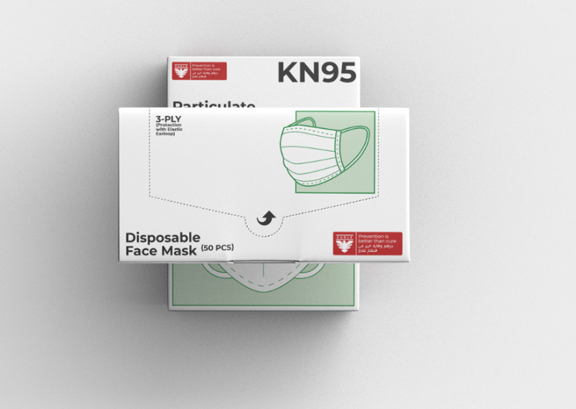 3-PLY KN95 口罩包裝設(shè)計