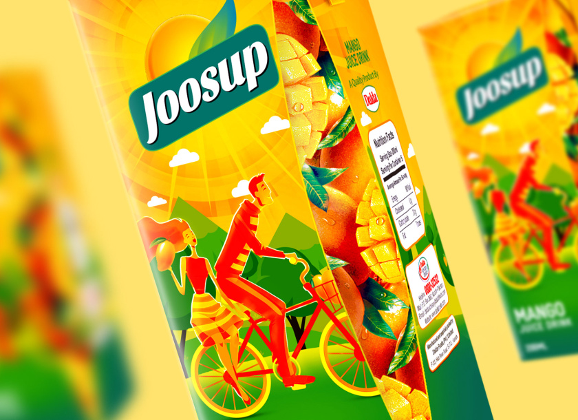 Joosup 果汁飲料利樂(lè)薄葉包裝設(shè)計(jì),嬉戲的夫妻插畫(huà)設(shè)計(jì) Joosup 果汁飲料利樂(lè)薄葉包裝設(shè)計(jì),嬉戲的夫妻插畫(huà)設(shè)計(jì)