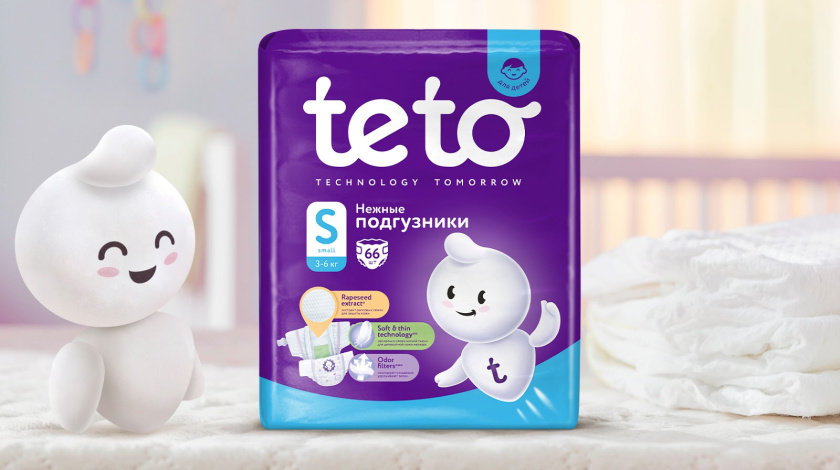 Teto 嬰兒紙尿褲包裝設(shè)計(jì)與飛行的生物機(jī)器人吉祥物設(shè)計(jì)