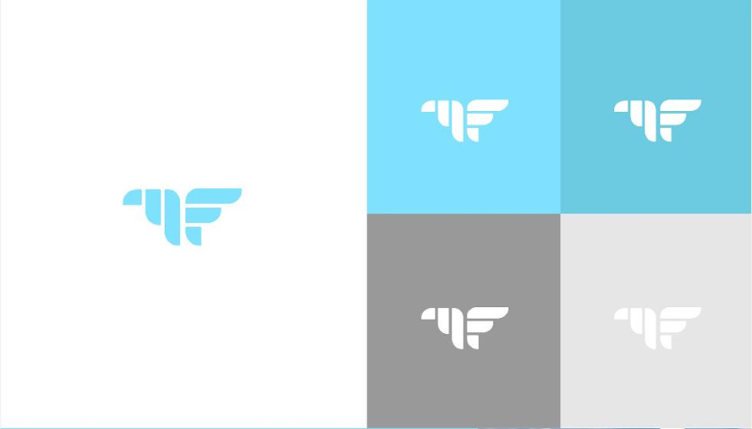 Freedom 旅游公司logo設(shè)計(jì)vi設(shè)計(jì)，輕快的淺藍(lán)色風(fēng)格