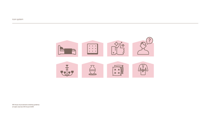 Eve House 家居用品品牌logo設(shè)計vi設(shè)計，追求設(shè)計感的女性粉色風(fēng)格
