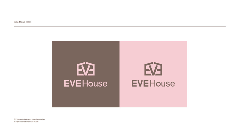 Eve House 家居用品品牌logo設(shè)計vi設(shè)計，追求設(shè)計感的女性粉色風(fēng)格