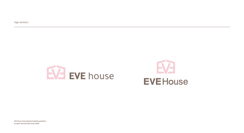 Eve House 家居用品品牌logo設(shè)計vi設(shè)計，追求設(shè)計感的女性粉色風(fēng)格