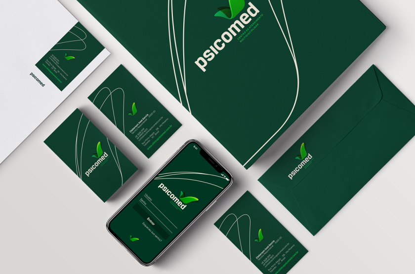 Psicomed 醫(yī)院品牌形象設(shè)計(jì)logo設(shè)計(jì)vi設(shè)計(jì)，高端與富有生命力