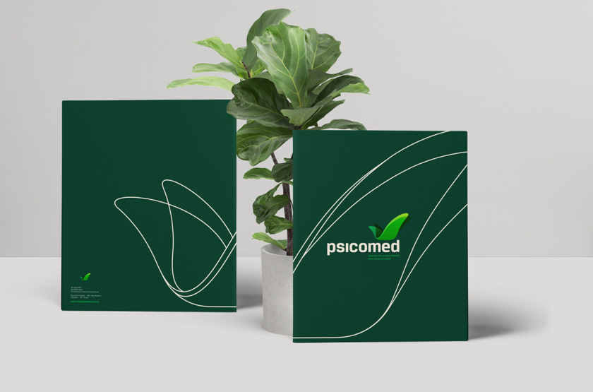 Psicomed 醫(yī)院品牌形象設(shè)計logo設(shè)計vi設(shè)計，高端與富有生命力