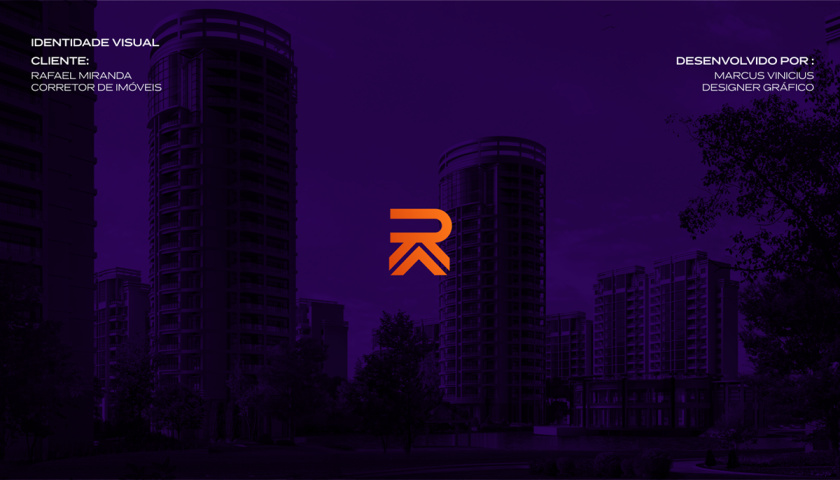 Rafael Miranda 房地產(chǎn)經(jīng)紀(jì)公司logo設(shè)計vi設(shè)計，字母R+房子組成