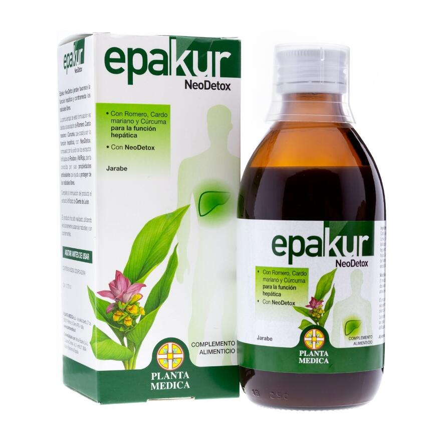 Epakur 肝功能清潔糖漿藥品包裝設(shè)計(jì)，手繪水彩草本植物插畫與人體風(fēng)格