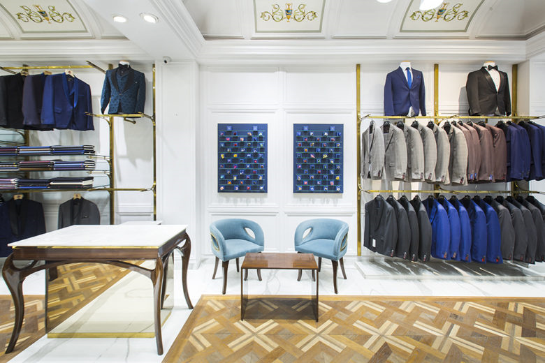 The Good Suit Co 男士服飾店鋪空間設(shè)計(jì),奢華與溫馨的新藍(lán)色古典主義