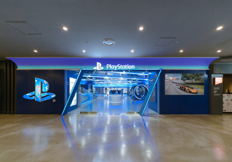 PlayStation 品牌電競游戲設備線下店鋪空間設計,藍色科技風格 PlayStation 品牌電競游戲設備線下店鋪空間設計,藍色科技風格