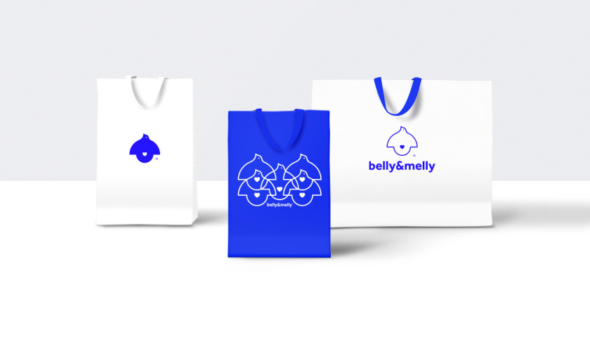belly&melly 母嬰用品品牌logo設(shè)計(jì)vi設(shè)計(jì)，小鳥(niǎo)+燈泡+心形