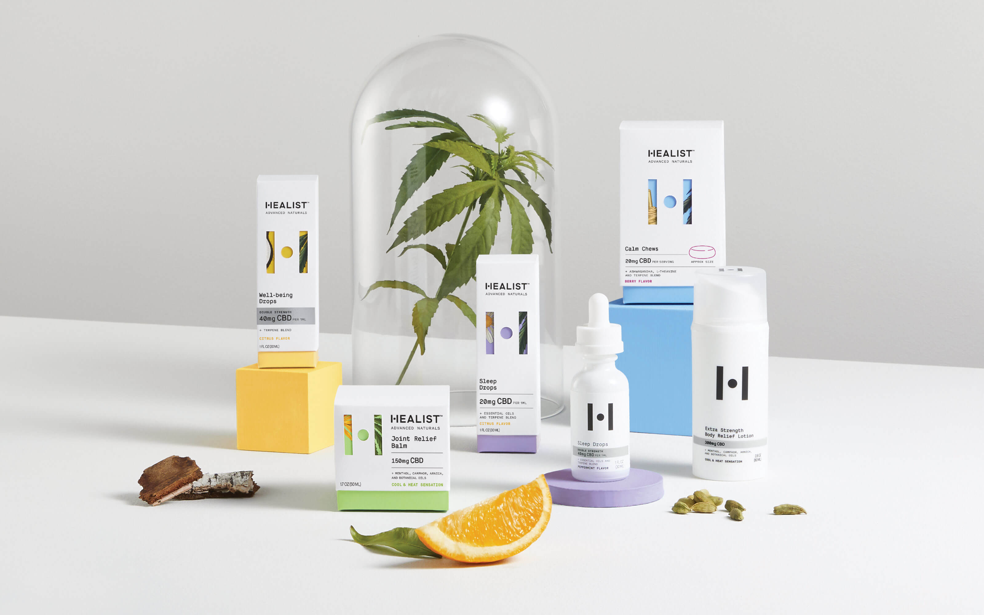 Healist大麻二酚CBD草本保健品藥品包裝設計，自然植物與現(xiàn)代科學的平衡