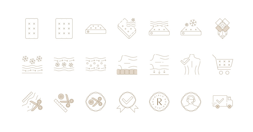 RONDIBLU 床墊睡眠產(chǎn)品品牌形象vi設(shè)計-icon圖標(biāo)設(shè)計