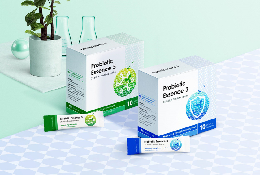 Probiotic 益生菌膳食補(bǔ)充劑保健品包裝設(shè)計(jì)“現(xiàn)代科技”風(fēng)
