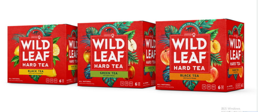 Wild Leaf 野葉硬茶水果混合茶飲飲料易拉罐包裝設(shè)計(jì),紅色熱帶雨林插畫風(fēng)格 Wild Leaf 野葉硬茶水果混合茶飲飲料易拉罐包裝設(shè)計(jì),紅色熱帶雨林插畫風(fēng)格
