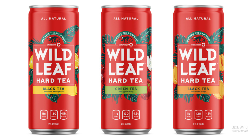 Wild Leaf 野葉硬茶水果混合茶飲飲料易拉罐包裝設(shè)計(jì),紅色熱帶雨林插畫風(fēng)格 Wild Leaf 野葉硬茶水果混合茶飲飲料易拉罐包裝設(shè)計(jì),紅色熱帶雨林插畫風(fēng)格
