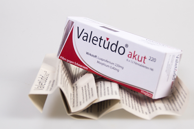 Valetudo akut 處方藥藥品包裝設(shè)計“側(cè)面v字母”