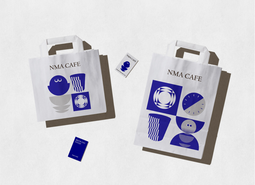 NMA CAFE 咖啡包裝設(shè)計“單色幾何元素”風(fēng)格