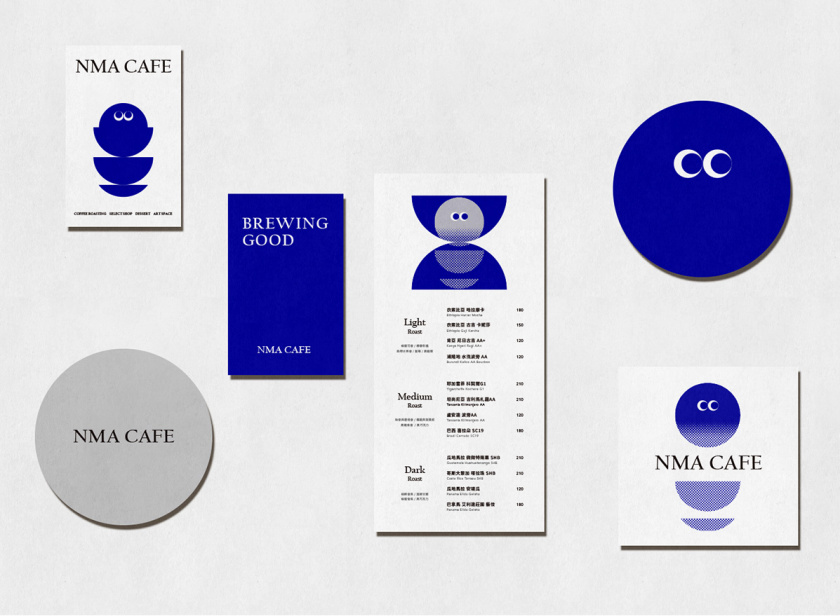 NMA CAFE 咖啡包裝設(shè)計“單色幾何元素”風(fēng)格