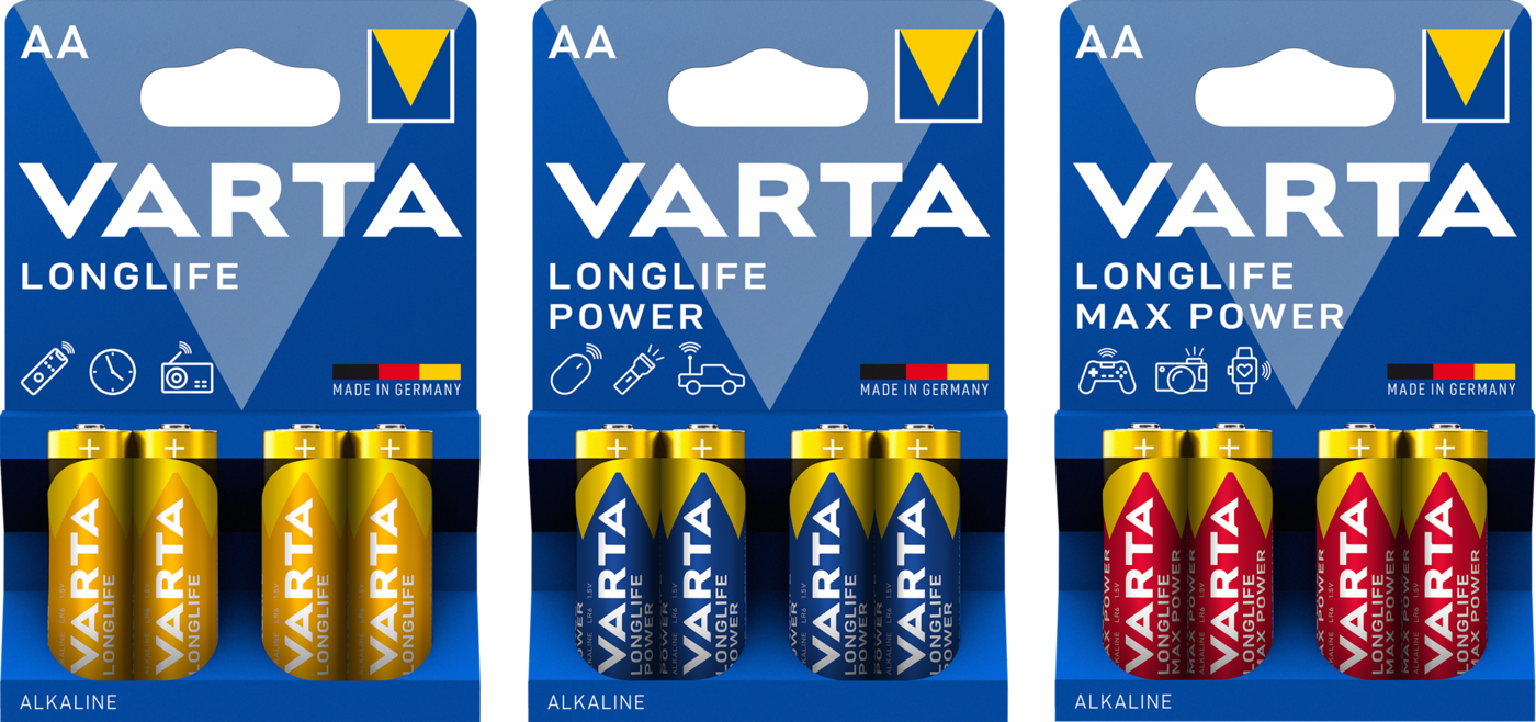 VVARTA 瓦爾塔家用電池更新品牌形象——logo和包裝設計高度統(tǒng)一