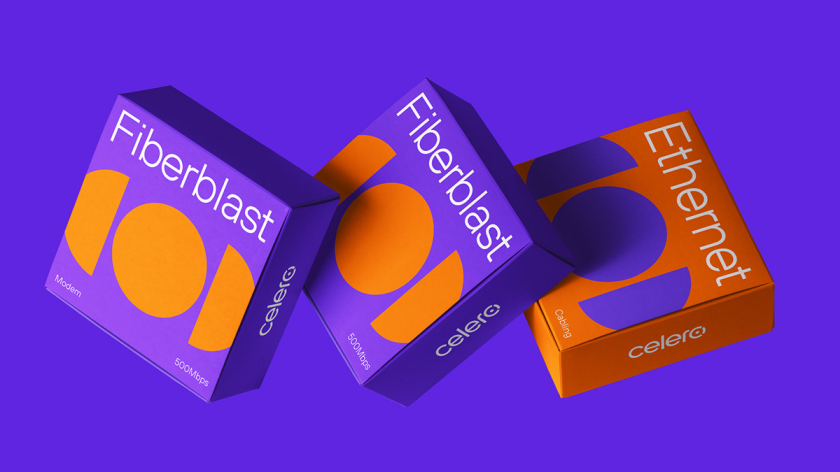 Celero 互聯網紫色和橙色電信品牌設計-logo設計vi形象設計 Celero 互聯網紫色和橙色電信品牌設計-logo設計vi形象設計