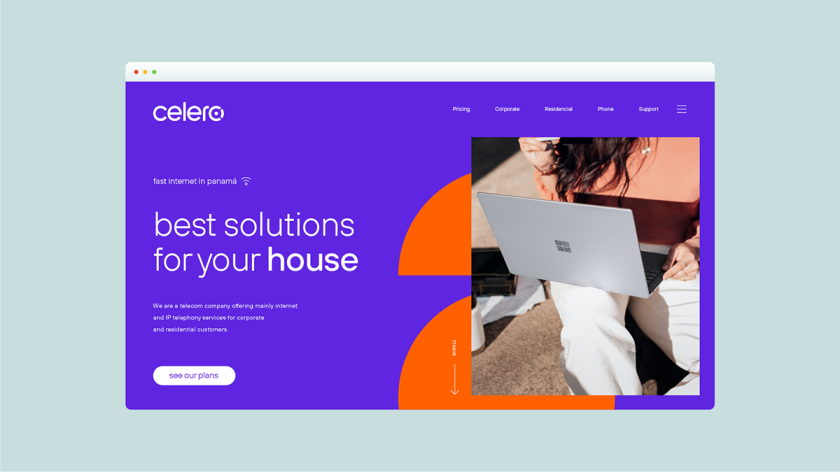 Celero 互聯網紫色和橙色電信品牌設計-logo設計vi形象設計 Celero 互聯網紫色和橙色電信品牌設計-logo設計vi形象設計