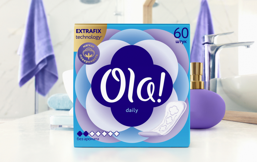 Ola衛(wèi)生巾魔法師品牌定位與包裝設計”棉花花朵“核心視覺符號元素