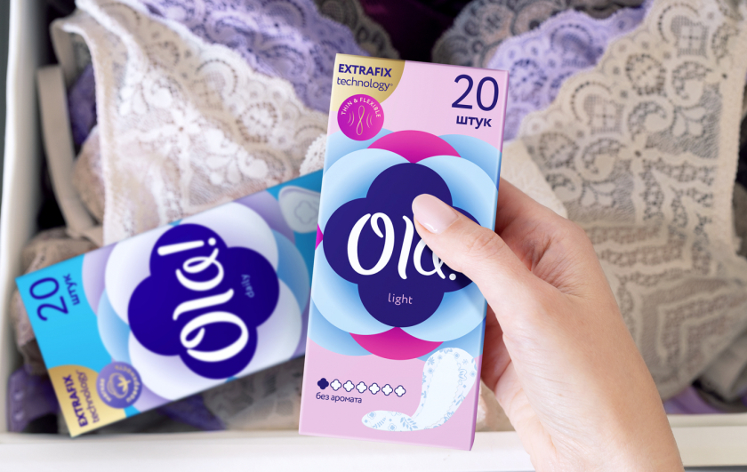 Ola衛(wèi)生巾魔法師品牌定位與包裝設計”棉花花朵“核心視覺符號元素