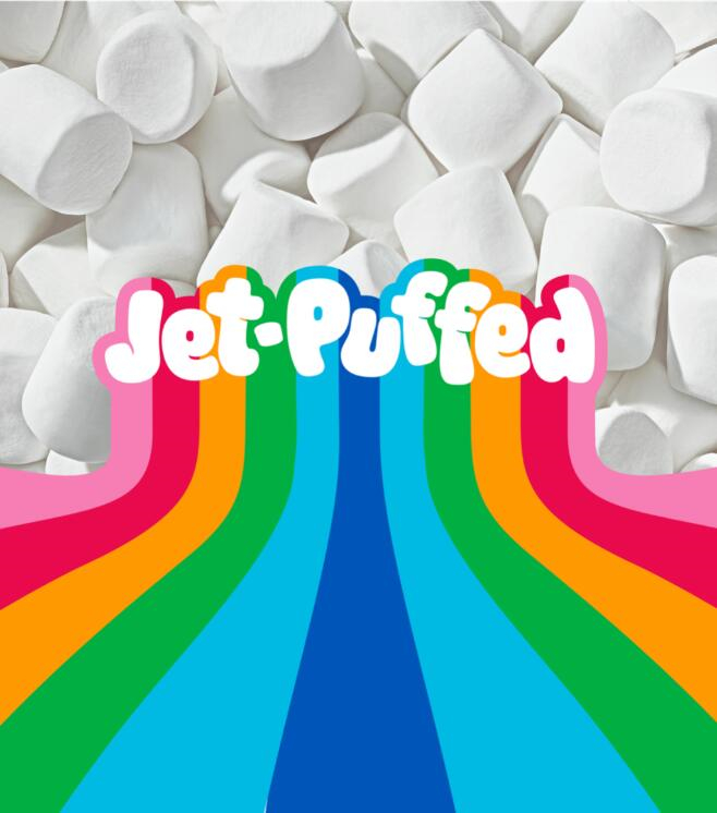 Jet-Puffed棉花糖食品包裝設計”噴射的彩虹之路“ Jet-Puffed棉花糖食品包裝設計”噴射的彩虹之路“